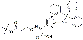 (Z)-2-(2-Tritylaminothiazol-4-yl)-2-(2-tert-butoxycarbonylprop-2-oxyimino)acetic acidStructure,68672-66-2Structure (Z)-2-(2-Tritylaminothiazol-4-yl)-2-(2-tert-butoxycarbonylprop-2-oxyimino)acetic acid Structure,68672-66-2Structure