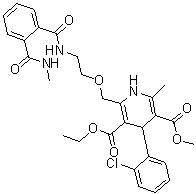 3-Ethyl5-methyl4-(2-chlorophenyl)-6-methyl-2-2-2-(methylcarbamoyl)benzoylaminoethoxymethyl-1,4-dihydropyridine-3,5-dicarboxylateStructure,721958-72-1Structure 3-Ethyl5-methyl4-(2-chlorophenyl)-6-methyl-2-2-2-(methylcarbamoyl)benzoylaminoethoxymethyl-1,4-dihydropyridine-3,5-dicarboxylate Structure,721958-72-1Structure