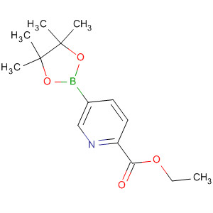 5-(4,4,5,5-四甲基-1,3,2-二噁硼烷-2-基)-2-吡啶羧酸乙酯結(jié)構(gòu)式_741709-57-9結(jié)構(gòu)式