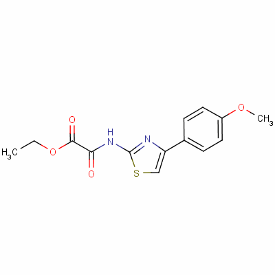 2-(4-(4-甲氧基苯基)噻唑-2-基氨基)-2-氧代乙酸乙酯結構式_74531-88-7結構式
