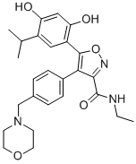 5-[2,4-Dihydroxy-5-(1-methylethyl)phenyl]-n-ethyl-4-[4-(4-morpholinylmethyl)phenyl]-3-isoxazolecarboxamide Structure,747412-49-3Structure