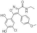 5-(5-氯-2,4-二羥基苯基)-n-乙基-4-(4-甲氧基苯基)異噁唑-3-羧酰胺結(jié)構(gòu)式_747413-08-7結(jié)構(gòu)式