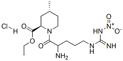 Ethyl (2R,4R)-1-[2-amino-5-[[imino(nitroamino)methyl]amino]-1-oxopentyl]-4-methyl-2-piperidinecarboxylate hydrochloride Structure,74874-08-1Structure