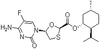 (2R,5S)-5-(4-amino-5-fluoro-2-oxo-1(2H)-pyrimidinyl)-1,3-Oxathiolane-2-carboxylic acid, (1R,2S,5R)-5-methyl-2-(1-methylethyl)cyclohexyl esterStructure,764659-72-5Structure (2R,5S)-5-(4-amino-5-fluoro-2-oxo-1(2H)-pyrimidinyl)-1,3-Oxathiolane-2-carboxylic acid, (1R,2S,5R)-5-methyl-2-(1-methylethyl)cyclohexyl ester Structure,764659-72-5Structure