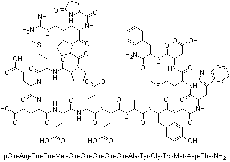 Pyr-arg-pro-pro-met-glu-glu-glu-glu-glu-ala-tyr-gly-trp-met-asp-phe-nh2結(jié)構(gòu)式_81123-06-0結(jié)構(gòu)式