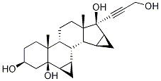 17-(3-羥基-1-丙炔基)-6b,7b:15b,16b-二亞甲基雄甾烷-3b,5b,17b-三醇結(jié)構(gòu)式_82543-17-7結(jié)構(gòu)式