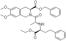 (S)-2-[(S)-2-((S)-1-乙氧羰基-3-苯基丙基氨基)丙?；鵠-6,7-二甲氧基-1,2,3,4-四氫異喹啉-3-甲酸芐酯結(jié)構(gòu)式_82637-57-8結(jié)構(gòu)式