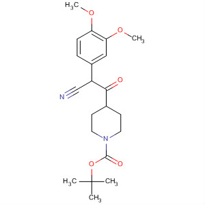 Tert-butyl 4-(2-cyano-2-(3,4-dimethoxyphenyl)acetyl)piperidine-1-carboxylateStructure,838855-44-0Structure Tert-butyl 4-(2-cyano-2-(3,4-dimethoxyphenyl)acetyl)piperidine-1-carboxylate Structure,838855-44-0Structure