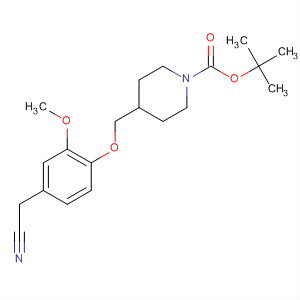 Tert-butyl 4-((4-(cyanomethyl)-2-methoxyphenoxy)methyl)piperidine-1-carboxylateStructure,838855-60-0Structure Tert-butyl 4-((4-(cyanomethyl)-2-methoxyphenoxy)methyl)piperidine-1-carboxylate Structure,838855-60-0Structure