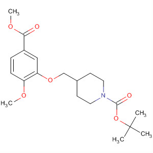 Tert-butyl 4-((2-methoxy-5-(methoxycarbonyl)phenoxy)methyl)piperidine-1-carboxylateStructure,838855-65-5Structure Tert-butyl 4-((2-methoxy-5-(methoxycarbonyl)phenoxy)methyl)piperidine-1-carboxylate Structure,838855-65-5Structure