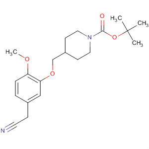 Tert-butyl 4-((5-(cyanomethyl)-2-methoxyphenoxy)methyl)piperidine-1-carboxylateStructure,838855-67-7Structure Tert-butyl 4-((5-(cyanomethyl)-2-methoxyphenoxy)methyl)piperidine-1-carboxylate Structure,838855-67-7Structure