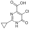 5-Chloro-2-cyclopropyl-6-oxo-1,6-dihydro-pyrimidine-4-carboxylic acidStructure,858956-26-0Structure 5-Chloro-2-cyclopropyl-6-oxo-1,6-dihydro-pyrimidine-4-carboxylic acid Structure,858956-26-0Structure