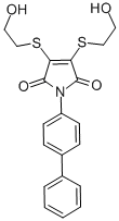 1-[1,1-聯(lián)苯]-4-基-3,4-雙[(2-羥基乙基)硫代]-1H-吡咯-2,5-二酮結(jié)構(gòu)式_863886-38-8結(jié)構(gòu)式