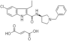 5-Chloro-3-ethyl-1h-indole-2-carboxylic acid (1-benzyl-pyrrolidin-3-yl)-amide 2-enedioic acid saltStructure,868273-12-5Structure 5-Chloro-3-ethyl-1h-indole-2-carboxylic acid (1-benzyl-pyrrolidin-3-yl)-amide 2-enedioic acid salt Structure,868273-12-5Structure