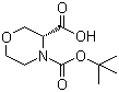 4-Boc-3(R)-morpholinecarboxylic acidStructure,869681-70-9Structure 4-Boc-3(R)-morpholinecarboxylic acid Structure,869681-70-9Structure