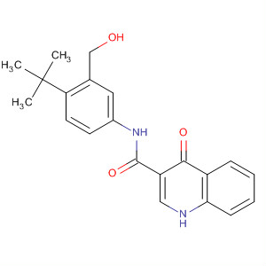 N-(4-叔丁基-3-(羥基甲基)苯基)-4-氧代-1,4-二氫喹啉-3-羧酰胺結(jié)構(gòu)式_873050-23-8結(jié)構(gòu)式