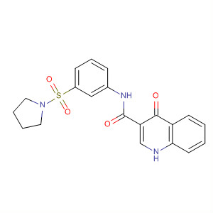 4-氧代-n-(3-吡咯烷-1-基磺?；交?-1H-喹啉-3-羧酰胺結(jié)構(gòu)式_873050-41-0結(jié)構(gòu)式
