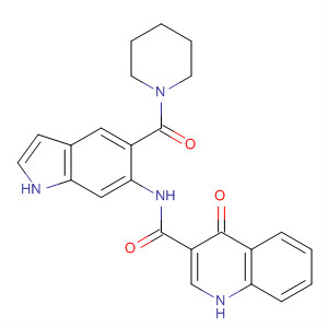 4-氧代-n-[5-(1-哌啶羰基)-1H-吲哚-6-基]-1H-喹啉-3-羧酰胺結構式_873051-64-0結構式