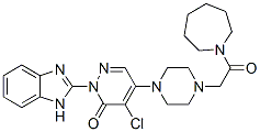 (9ci)-1-[[4-[1-(1H-苯并咪唑-2-基)-5-氯-1,6-二氫-6-氧代-4-吡嗪]-1-哌嗪]乙?；鵠六氫-1H-氮雜卓結(jié)構(gòu)式_878569-80-3結(jié)構(gòu)式