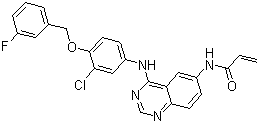 N-[4-[[3-氯-4-[(3-氟苯基)甲氧基]苯基]氨基]-6-喹唑啉]-2-丙酰胺結(jié)構(gòu)式_897383-62-9結(jié)構(gòu)式
