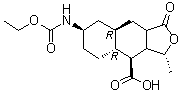 (3R,3ar,4s,4ar,7r,8ar,9ar)-7-((ethoxycarbonyl)amino)-3-methyl-1-oxododecahydronaphtho[2,3-c]furan-4-carboxylic acid Structure,900161-13-9Structure