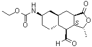 ((1R,3aR,4aR,6R,8aR,9S,9aS)-9-甲?；?1-甲基-3-氧代do十氫萘并[2,3-c]呋喃-6-基)氨基甲酸乙酯結(jié)構(gòu)式_900180-06-5結(jié)構(gòu)式