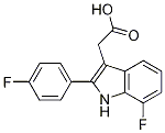 [7-氟-2-(4-氟-苯基)-1H-吲哚-3-基]-乙酸結(jié)構(gòu)式_901194-06-7結(jié)構(gòu)式