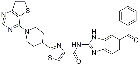 N-(6-苯甲?；?1H-苯并咪唑-2-基)-2-(1-噻吩并[3,2-d]嘧啶-4-基-4-哌啶基)-4-噻唑羧酰胺結(jié)構(gòu)式_913822-46-5結(jié)構(gòu)式