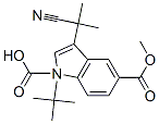 1H-Indole-1,5-dicarboxylic acid, 3-(1-cyano-1-methylethyl)-, 1-(1,1-dimethylethyl) 5-methyl esterStructure,916522-63-9Structure 1H-Indole-1,5-dicarboxylic acid, 3-(1-cyano-1-methylethyl)-, 1-(1,1-dimethylethyl) 5-methyl ester Structure,916522-63-9Structure