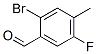 Benzaldehyde, 2-bromo-5-fluoro-4-methyl-Structure,916792-21-7Structure Benzaldehyde, 2-bromo-5-fluoro-4-methyl- Structure,916792-21-7Structure