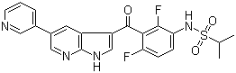 N-[2,4-difluoro-3-[[5-(3-pyridinyl)-1h-pyrrolo[2,3-b]pyridin-3-yl]carbonyl]phenyl]-2-propanesulfonamide Structure,918505-61-0Structure