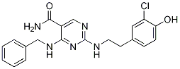 4-(Benzylamino)-2-((3-chloro-4-hydroxyphenethyl)amino)pyrimidine-5-carboxamideStructure,919486-40-1Structure 4-(Benzylamino)-2-((3-chloro-4-hydroxyphenethyl)amino)pyrimidine-5-carboxamide Structure,919486-40-1Structure
