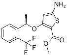 (R)-methyl5-amino-3-(1-(2-(trifluoromethyl)phenyl)ethoxy)thiophene-2-carboxylateStructure,929039-92-9Structure (R)-methyl5-amino-3-(1-(2-(trifluoromethyl)phenyl)ethoxy)thiophene-2-carboxylate Structure,929039-92-9Structure
