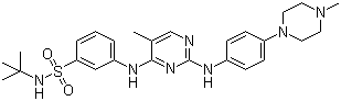 N-(1,1-dimethylethyl)-3-[[5-methyl-2-[[4-(4-methyl-1-piperazinyl)phenyl]amino]-4-pyrimidinyl]amino]benzenesulfonamide Structure,936091-14-4Structure