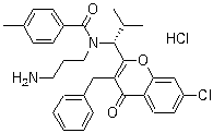 (R)-n-(3-aminopropyl)-n-(1-(3-benzyl-7-chloro-4-oxo-4h-chromen-2-yl)-2-methylpropyl)-4-methylbenzamide hydrochlorideStructure,940929-33-9Structure (R)-n-(3-aminopropyl)-n-(1-(3-benzyl-7-chloro-4-oxo-4h-chromen-2-yl)-2-methylpropyl)-4-methylbenzamide hydrochloride Structure,940929-33-9Structure
