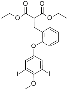 Diethyl 2-(3,5-diiodo-4-(4-methoxyphenoxy)benzyl)malonateStructure,94861-76-4Structure Diethyl 2-(3,5-diiodo-4-(4-methoxyphenoxy)benzyl)malonate Structure,94861-76-4Structure