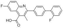 6-Fluoro-2-(2’-fluorobiphenyl-4-yl)-3-methylquinoline-4-carboxylic acidStructure,96187-53-0Structure 6-Fluoro-2-(2’-fluorobiphenyl-4-yl)-3-methylquinoline-4-carboxylic acid Structure,96187-53-0Structure