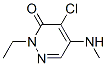 3(2H)-pyridazinone, 4-chloro-2-ethyl-5-(methylamino)-Structure,98796-15-7Structure 3(2H)-pyridazinone, 4-chloro-2-ethyl-5-(methylamino)- Structure,98796-15-7Structure