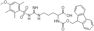 N-Fmoc-N’-(4-甲氧基-2,3,6-三甲基苯磺?；?-L-精氨酸結(jié)構(gòu)式_98930-01-9結(jié)構(gòu)式