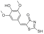 (5E)-5-(4-羥基-3,5-二甲氧基亞芐基)-2-疏基-1,3-噻唑-4(5H)-酮結構式_99988-74-6結構式