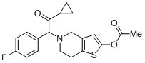 2-[2-(乙?；趸?-6,7-二氫噻吩并[3,2-c]吡啶-5(4H)-基]-1-環(huán)丙基-2-(4-氟苯基)乙酮結(jié)構(gòu)式_1391194-50-5結(jié)構(gòu)式