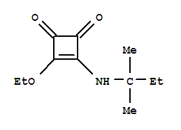 (9ci)-3-[(1,1-二甲基丙基)氨基]-4-乙氧基-3-環(huán)丁烯-1,2-二酮結(jié)構(gòu)式_202521-88-8結(jié)構(gòu)式