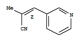 (2z)-(9ci)-2-甲基-3-(3-吡啶)-2-丙烯腈結構式_211446-57-0結構式
