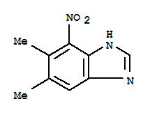 1H-benzimidazole,5,6-dimethyl-4-nitro-(9ci)Structure,21472-08-2Structure 1H-benzimidazole,5,6-dimethyl-4-nitro-(9ci) Structure,21472-08-2Structure
