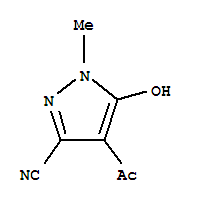 (9ci)-4-乙?；?5-羥基-1-甲基-1H-吡唑-3-甲腈結(jié)構(gòu)式_214892-89-4結(jié)構(gòu)式