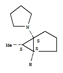 rel-(9ci)-1-[(1r,5r,6r)-6-甲基雙環(huán)[3.1.0]-1-己基]-吡咯烷結(jié)構(gòu)式_216314-48-6結(jié)構(gòu)式
