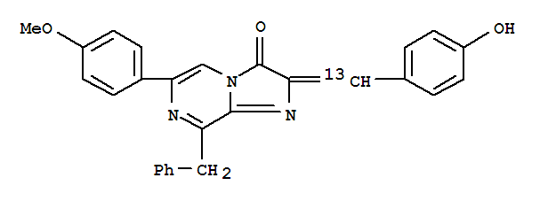 (9ci)-2-[(4-羥基苯基)亞甲基-13c]-6-(4-甲氧基苯基)-8-(苯基甲基)-咪唑并[1,2-a]吡嗪-3(2H)-酮結構式_217481-44-2結構式