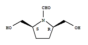 (2r,5s)-rel-(9ci)-2,5-雙(羥基甲基)-1-吡咯烷羧醛結(jié)構(gòu)式_220264-29-9結(jié)構(gòu)式