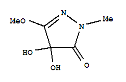 (9ci)-2,4-二氫-4,4-二羥基-5-甲氧基-2-甲基-3H-吡唑-3-酮結(jié)構(gòu)式_221325-68-4結(jié)構(gòu)式