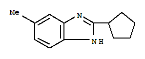 1H-benzimidazole,2-cyclopentyl-5-methyl-(9ci)Structure,221548-36-3Structure 1H-benzimidazole,2-cyclopentyl-5-methyl-(9ci) Structure,221548-36-3Structure